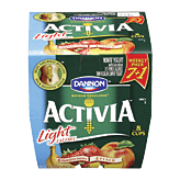 Activia&nbsp;Activia Light Fat Free Yogurt&nbsp;Strawberry-Banana & Peach 4 Oz Full-Size Picture